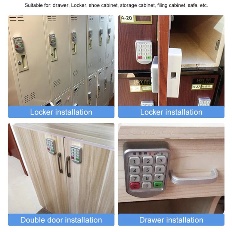 Мини замок шкафа ящика Электрический цифровой офис файл шкаф для хранения ящиков
