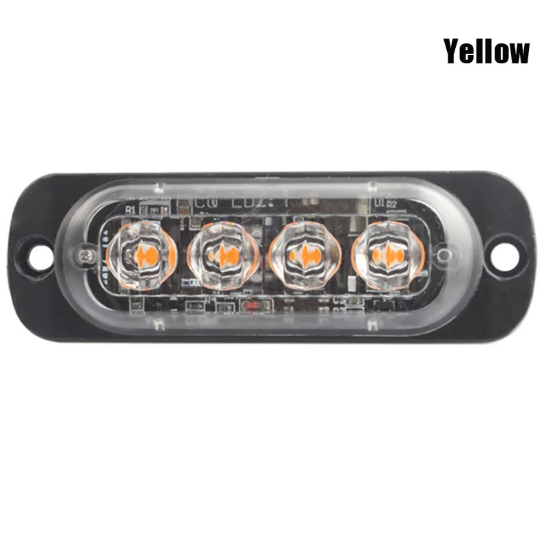

4LED Car Strobe Warning Light Grill Flashing Breakdown Emergency LED Side Light Lamp LED Side Lights For Cars