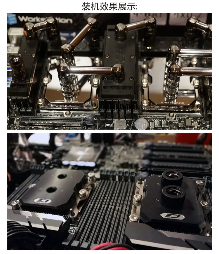 Процессор INTEL LGA3647 блок водяного охлаждения процессора кулер узкий квадратный тип Чистая медь POM IceMan кулер Skylake-E