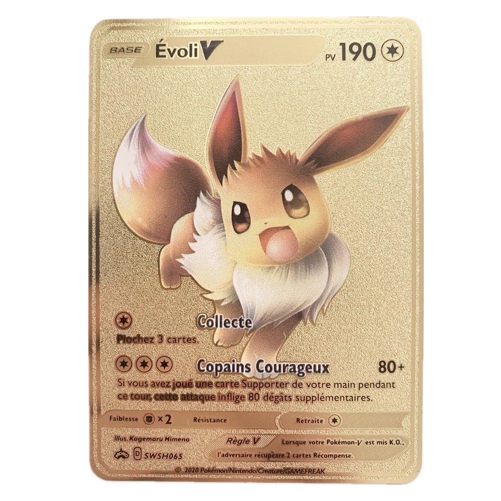 

Pokemon Go Cards Gold Metal Trading Fire-breathing Dragon Game Label Team Battle A La Carte Series Children's Toys