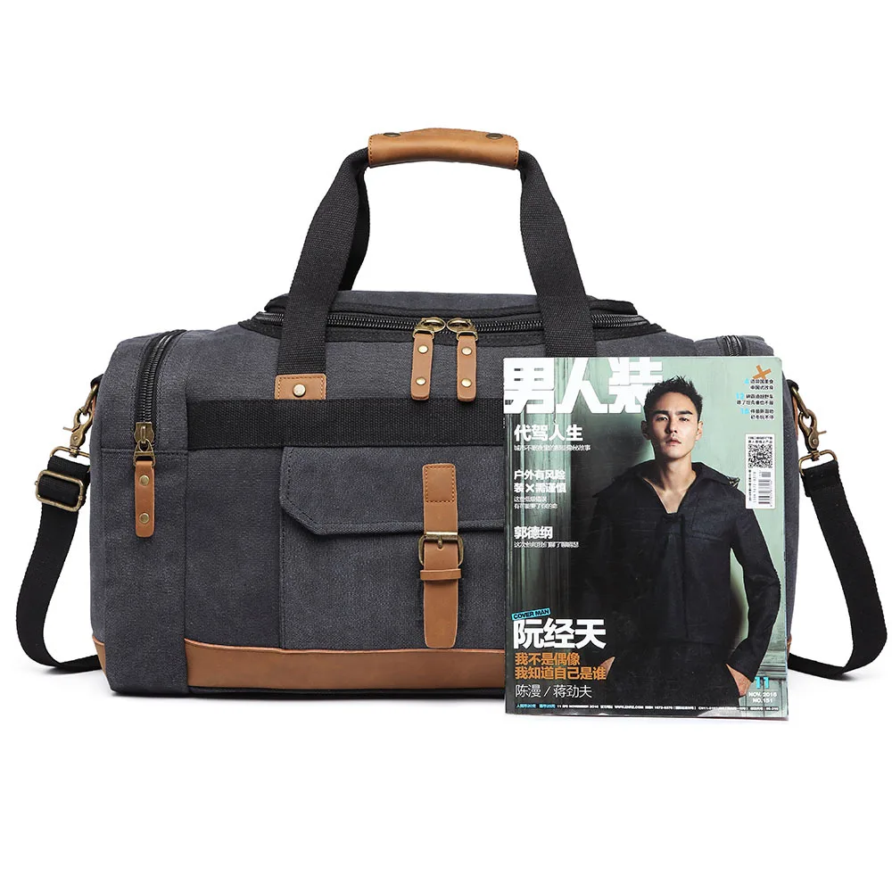 Холщовая винтажная дорожная сумка среднего размера органайзер для отдыха на