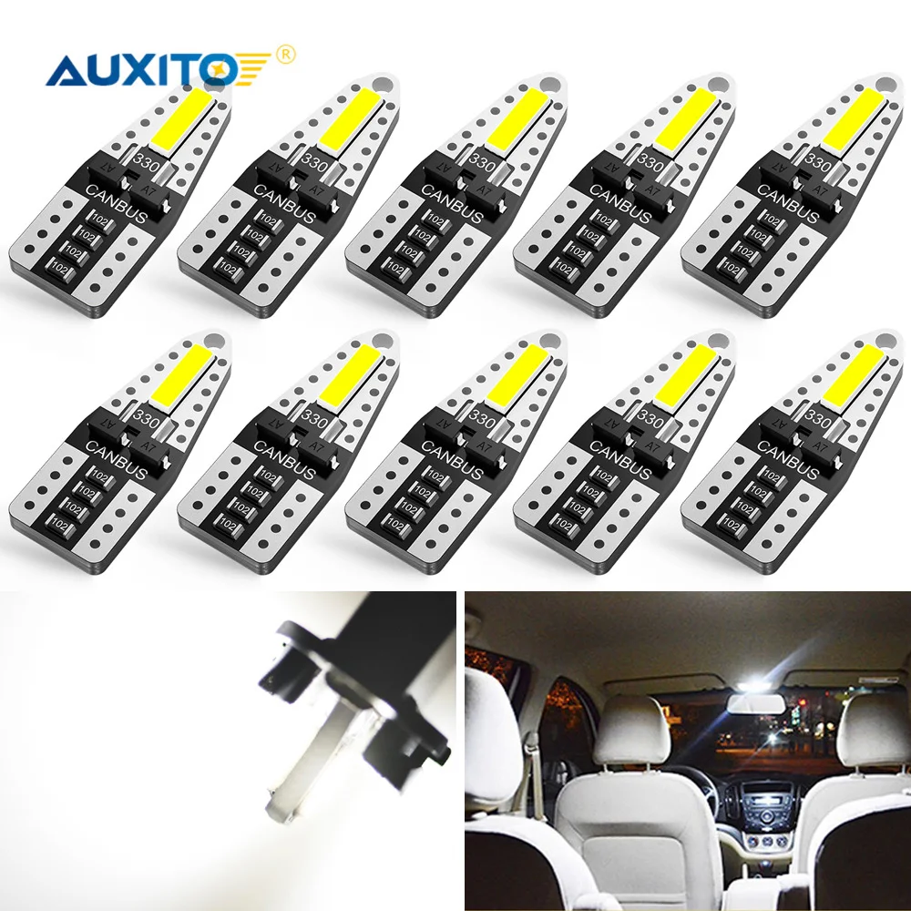 

AUXITO 10x T10 W5W LED Canbus Bulb For Ford Focus 2 3 Fiesta MK2 MK3 Mondeo MK4 Fusion Ranger Car Interior Dome Reading Lights