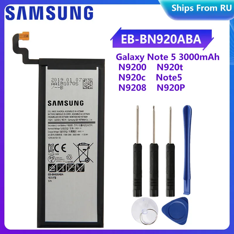 SAMSUNG оригинальный аккумулятор телефона EB BN920ABA BN920ABE для Samsung GALAXY Note 5 N9200 N920t N920c Note5 SM