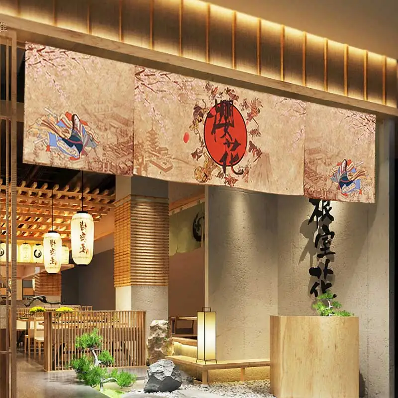 Японский двери Шторы суши Норен бар декоративный дома Кухня обеденный занавес