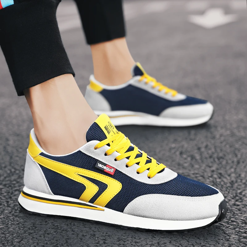 2020 мужская повседневная обувь Кружевная на плоской подошве Модная для папы