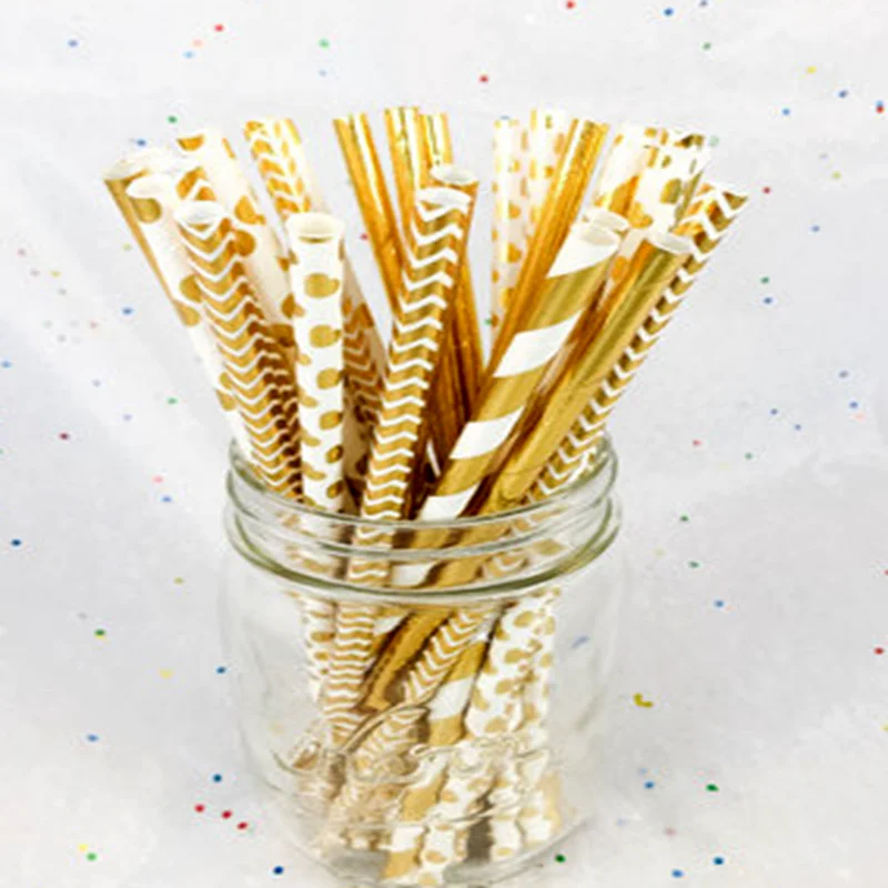 

Gold Edge Stamping Monochrome Disposable Party Plates CupsTableware For Birthday Wedding Picnic Paper Tray