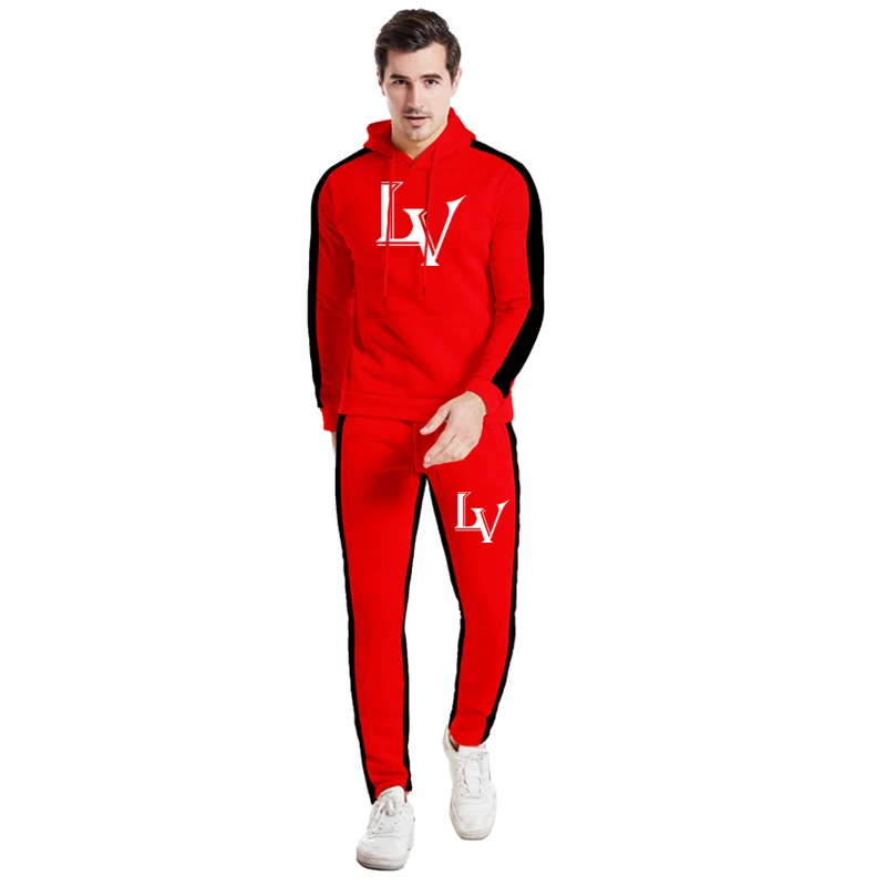 

Hot Autumn and Winter Fashion Print Sweaters Loose and Thick, Printed with Letters, Splicing Multi-color Casual Men's Wear