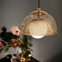 nordic metal light luxury pendant lamp creative window dining room bedroom bedside bar table lamp glass ball chandelier