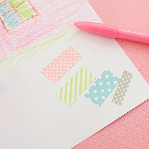 5 рулонов в горошек Полосатый клей Липкая Бумага васи декоративная маскирующая