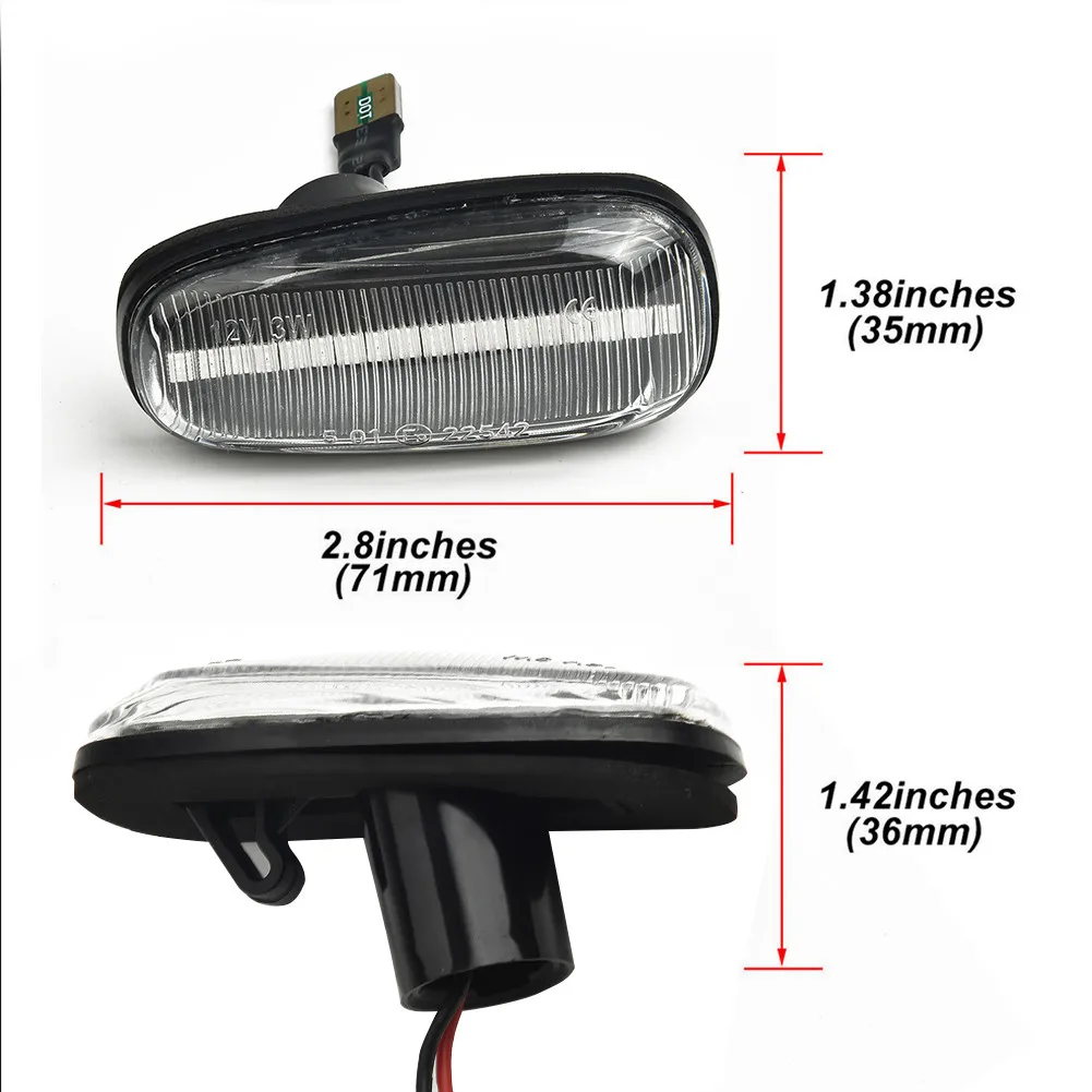 

Amber Side Marker Light Clear Led Fender Turn Signal Light Waterproof Useful