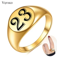 customized stainless steel number 23 letter ring jewelry for women personalized finger rings best friend gifts bague femme