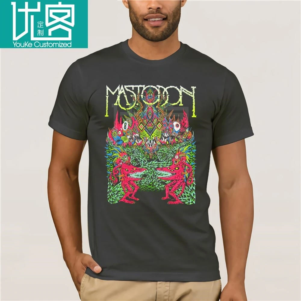 Mastodon Neon Creatures/черная футболка с монстрами новая официальная Merch летняя известная