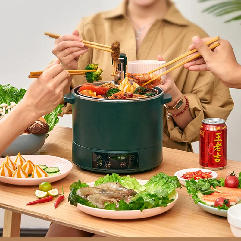 Lifting electric hot pot multi-purpose cooking pot health rice cooker rice soup separation automatic cooking all-in-one pot 3L