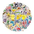 Мультяшная аниме-фигурка с покемонами пикачу, смешанные наклейки, скутер, велосипед, мобильный телефон, сумка для ноутбука, забавная игрушка с граффити, 50100 шт.