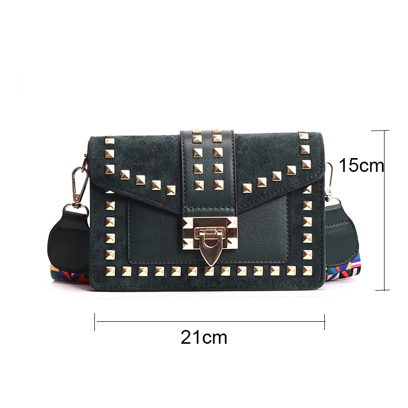 

Crossbody bags for women rivet Small Square Bag Fashion strap shoulder bags Female Messenger bag New Designer handbags #50