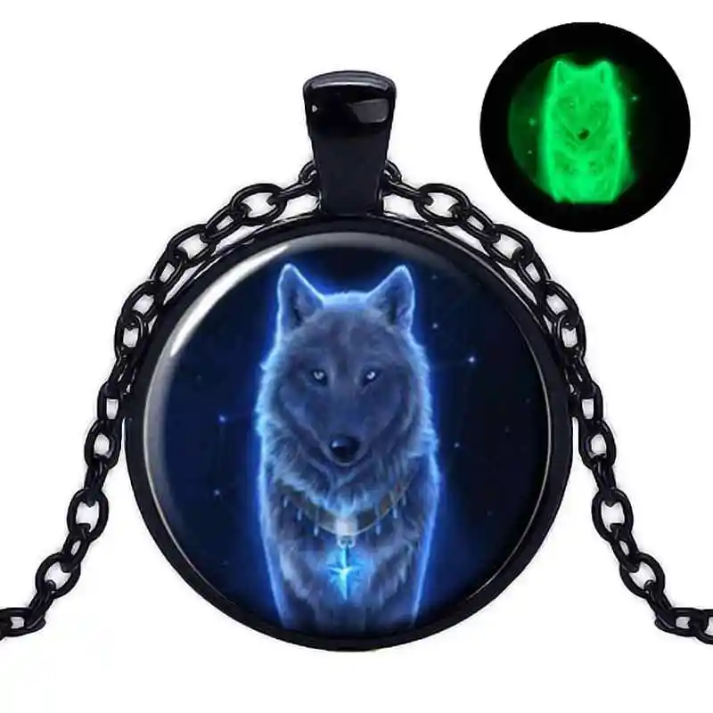 Новый Ночной светильник Wolf стеклянный кулон со стразами ювелирные изделия