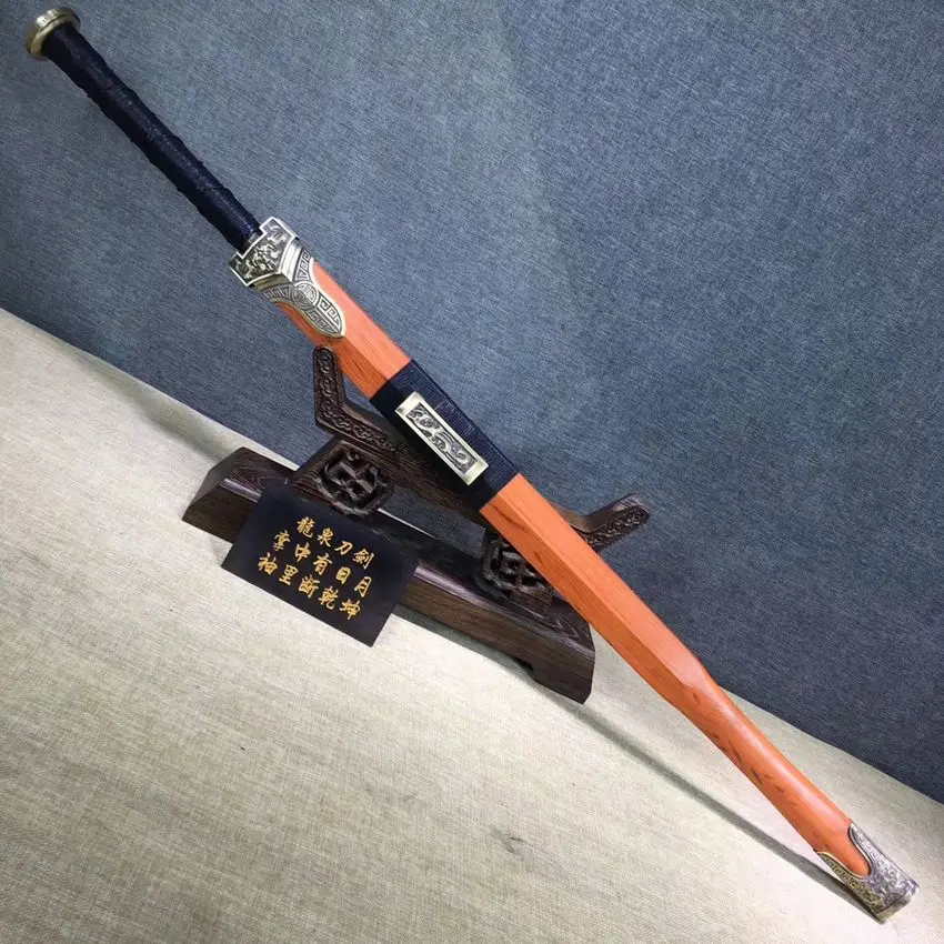 Меч китайской династии Хань закаленное лезвие из 608 венных стальных лезвий WUSHU