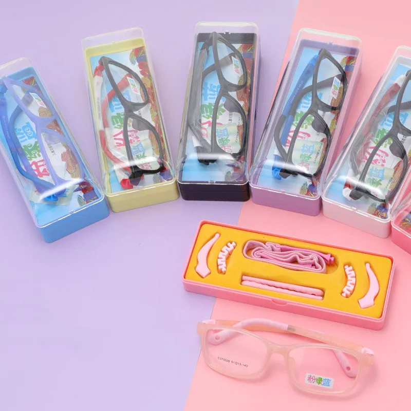 

Optical Children Glasses Frames TR90 Flexible Kids Silicone Glasses Baby Replaceable Glasses Rope Glasses Pink Unisex