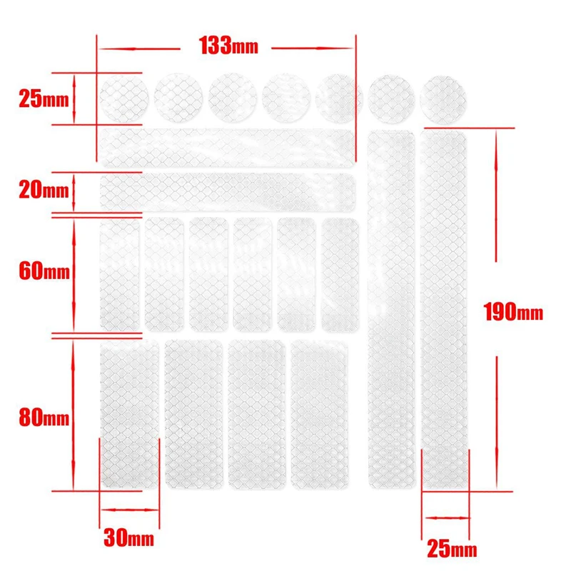 

Bike Reflective Stickers Motorcycle Bicycle Reflector Cycling Warning Reflector Film Decal Tape Bicycle Sticker Bike Accessories