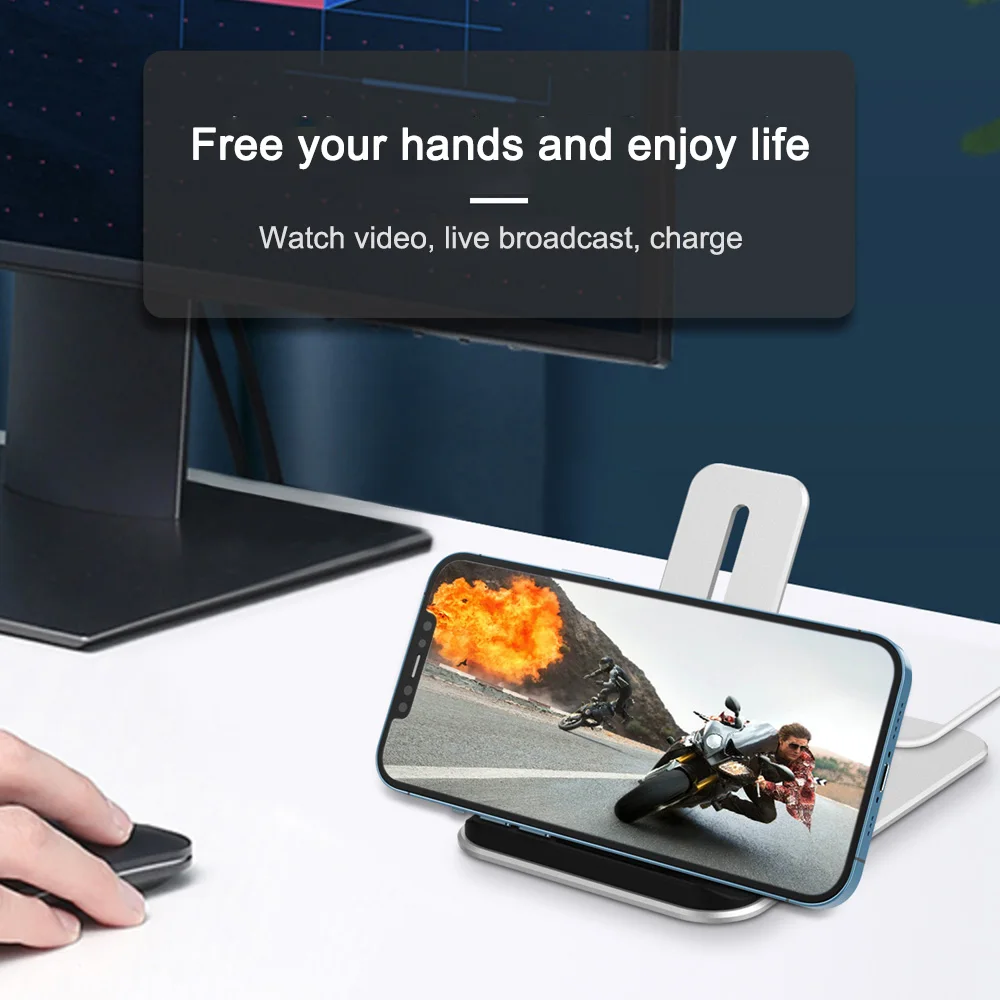

Wireless Magnetic Charger Adjustable Phone Holder Foldable Bracket Phone Stand For IPhone12 /Pro/Mini/Pro Max