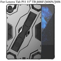 shockproof stand tablet cover case for lenovo tabp11 tab p11 p 11 tb j606f j606n j606 606f case hard pc tpu silicone shell