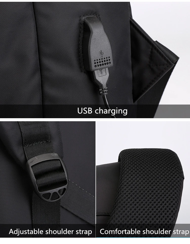 Оксфорд водонепроницаемый мужской рюкзак для ноутбука usb зарядка дорожные рюкзаки для подростков школьные сумки большой емкости школьный рюкзак