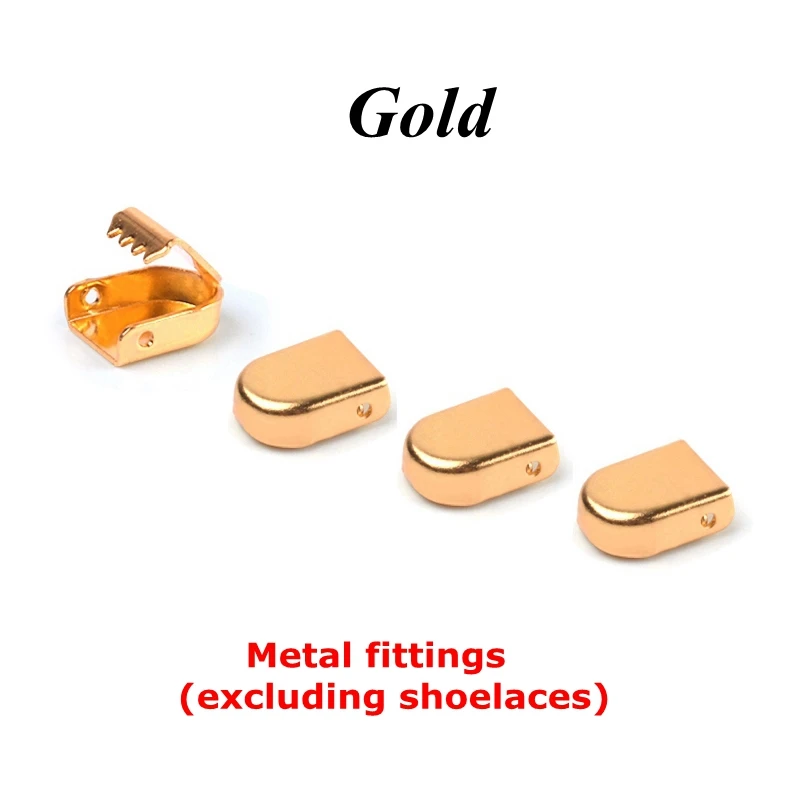 4 pcs Gold Шнурки без завязок, эластичные шнурки для обуви, уличные кроссовки для отдыха, быстрая безопасность, плоские шнурки для детей и взрослых, унисекс, обувь без шнурков - Цвет: 4 pcs Gold