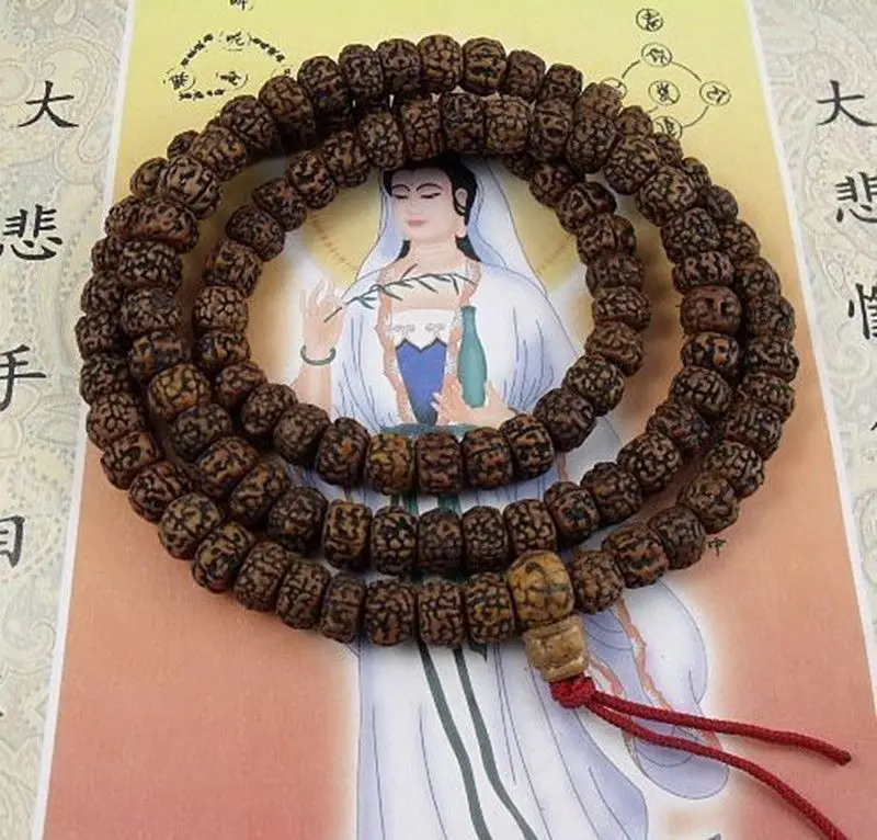 8 мм Тибетский буддизм 108 семена старого Ваджра Бодхи молитвенный шарик Мала