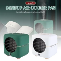 portable air conditioner fan mini 4 speeds rechargeable evaporative cooler desktop cooling fan with night light for home office