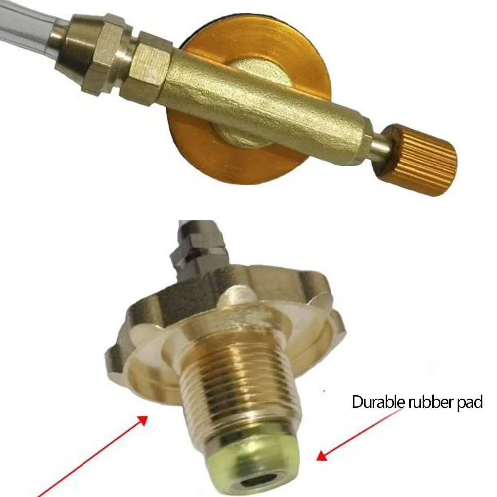 

Flat gas tank inflation valve