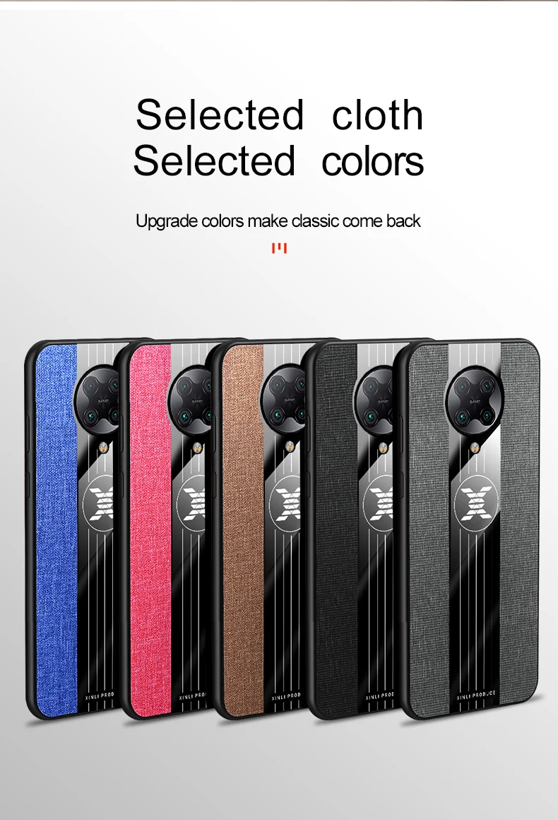 

Luxury Armor With Magnetic Ring Phone Case For Xiaomi Redmi K40 Pro K30S Ultra K30 K30I Anti-fall Cloth Pattern Bracket Cover