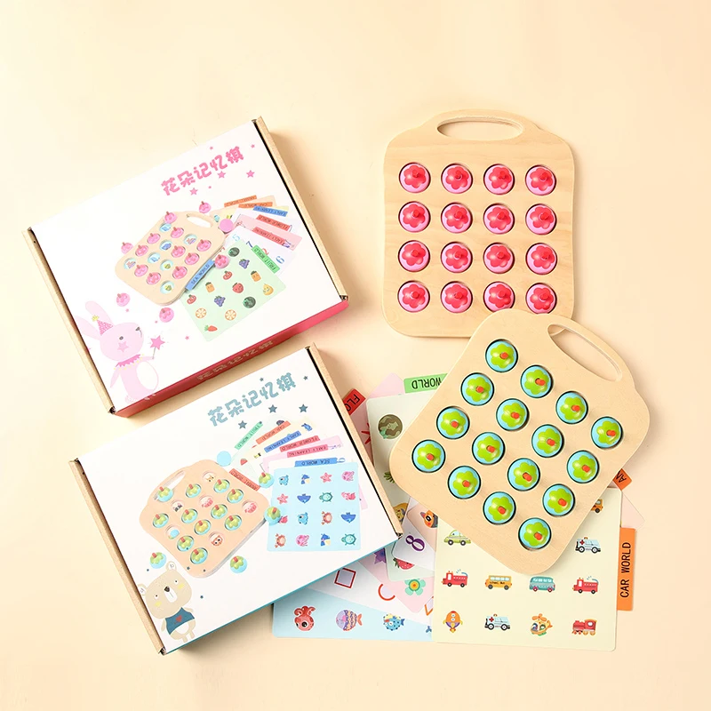 Развивающие и Обучающие Детские деревянные шахматы с памятью цветов развивающие