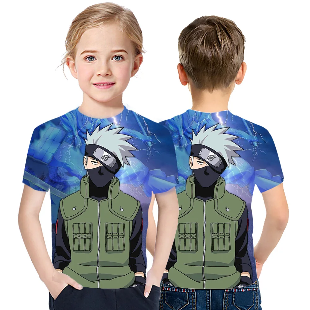 

Новая летняя Детская уличная мода с мультипликационным рисунком, новая футболка с 3D принтом, футболка с коротким рукавом для мальчиков и де...