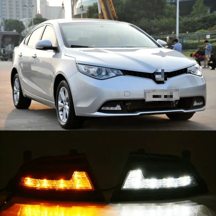 

2pcs LED drl daytime running light For MG GT 2014 2015 with yellow turn signals top quality