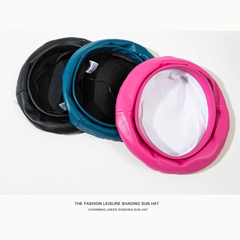 Новинка 2021 модный трендовый пикантный ретро-берет из искусственной кожи в