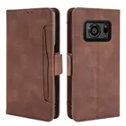 Чехол-книжка для Sharp Aquos R6, 5G, 2021, кожаный, ударопрочный, с отделением для карт, SH-51B