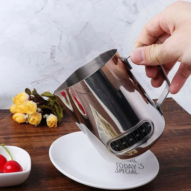 

Stainless Steel Milk Frothing Pitcher Espresso Coffee Barista Craft Coffee Mug Latte Frothing Art Jug Cream Frother Pitcher Cup