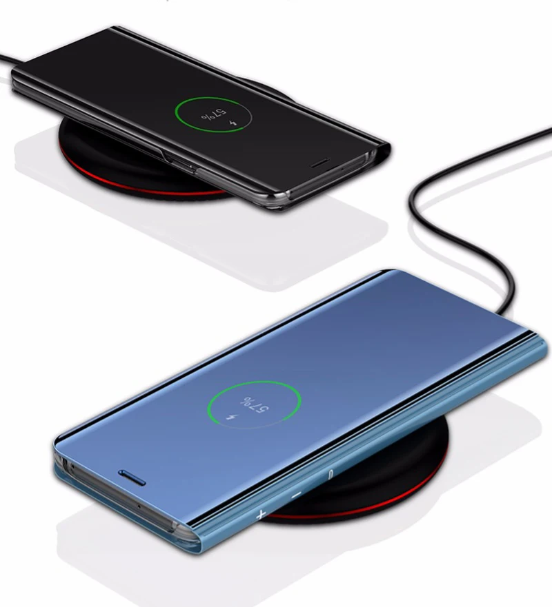 Прозрачный умный флип-чехол mi rror для Xiao 9 9T 8 Pro SE Lite 5x 5C 6 6x Max3 x3 Pocophone F1 CC9E чехол