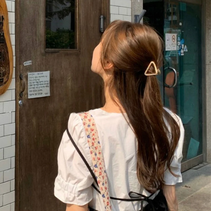 

Triangle Acetate Alloy Hair Claws 2020 Women Girls Geometric Hair Claw Clamps Hair Crab Hair Clip Claws Accessories Hairpin