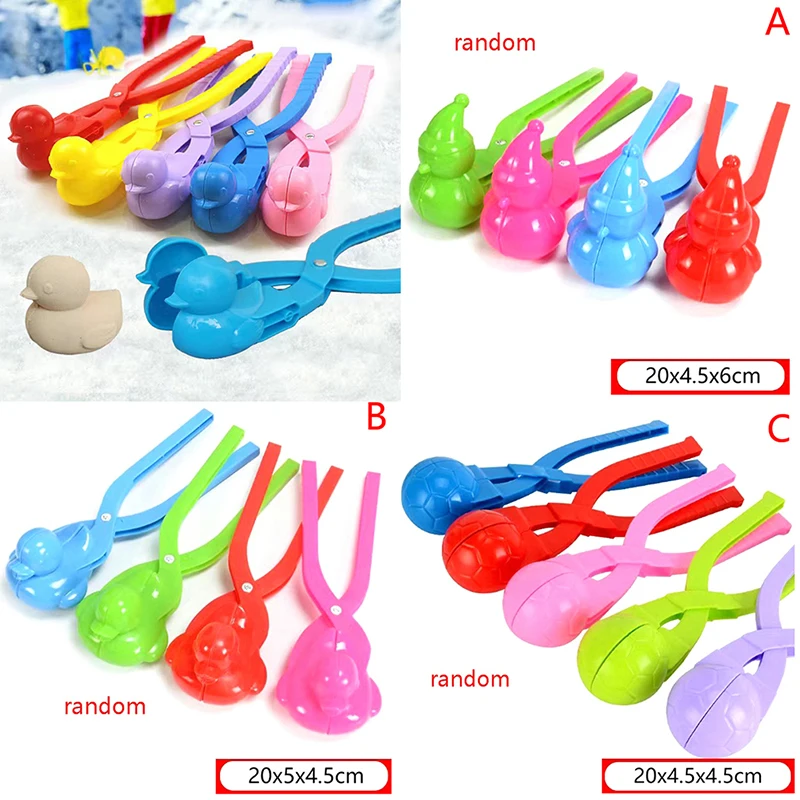 

Winter Plastic Snowball Maker Clip Kids Outdoor Sand Snow Ball Mold Toys Fight Duck Snowman Clip Toy for Children