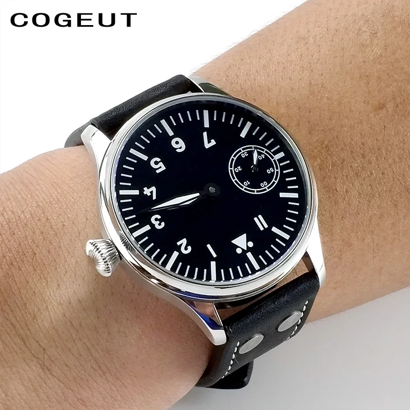 Мужские механические часы pilot Seagull st3600 6497 сапфировые Corgeut винтажные военные наручные часы 17 драгоценностей ручной работы 44 мм