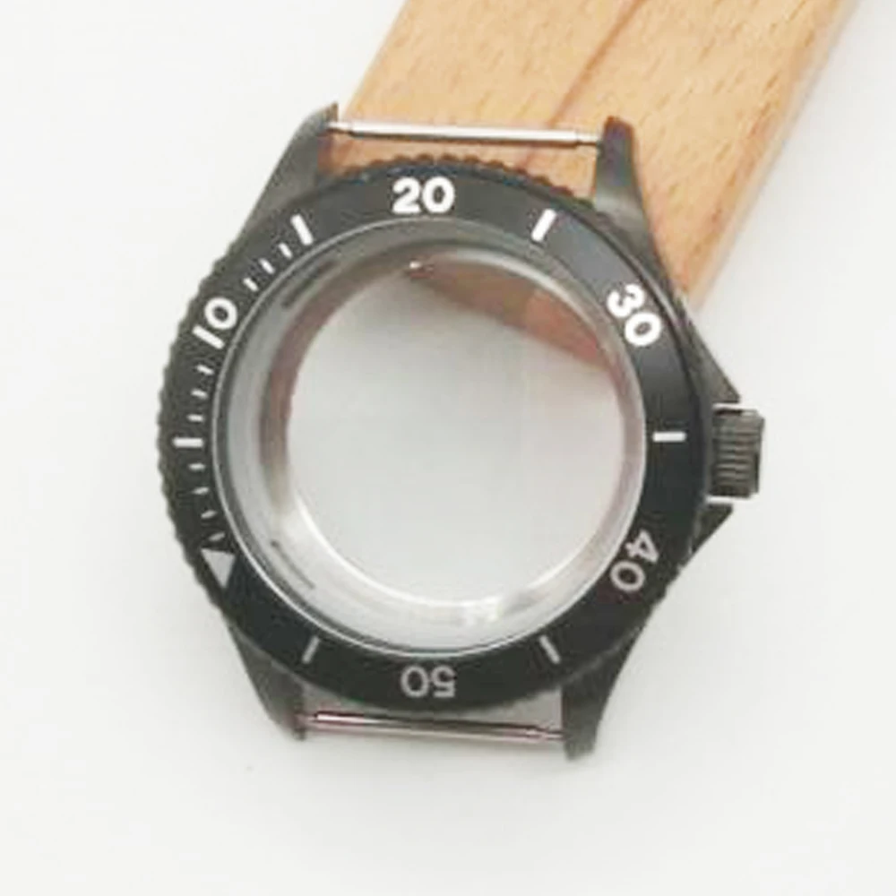 Чехол для часов sapphire watch 40 мм серебристо-черный чехол PVD corgдругие подходит NH35 NH36 ETA