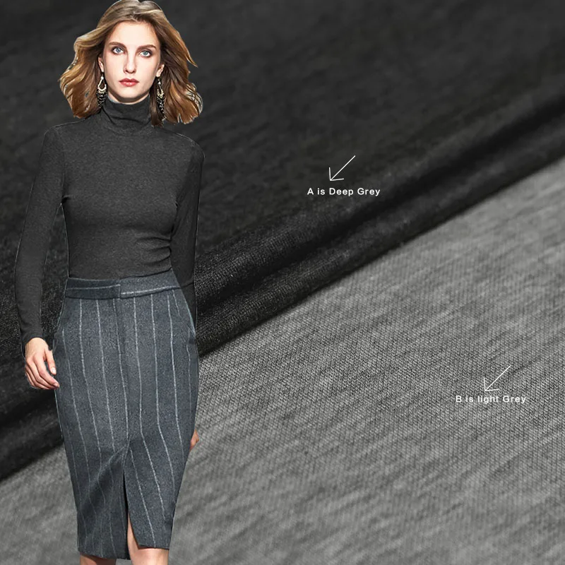 Pearlsilk японский серый двусторонний трикотажный хлопчатобумажный материал