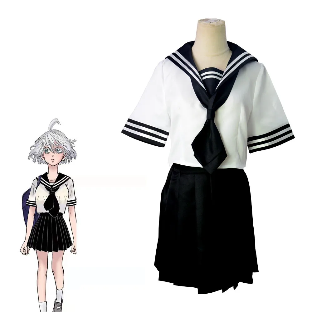 

Senju Kawaragi Cosplay Costume Anime Tokyo Revengers Brahman Skirt Suit Girls Women Sailor School Uniform JK Dress Halloween