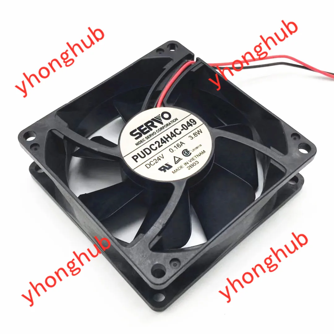 Сервопривод PUDC24H4C 049 DC 24V 0.16A 2 проводной 80X80X25mm Сервер вентилятор охлаждения|cooling