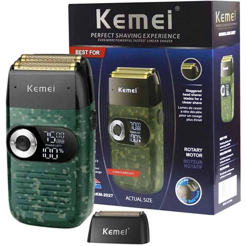 7500 об/мин Мощный борода волосы Чистящая Бритва для мужчин электробритва ЖК