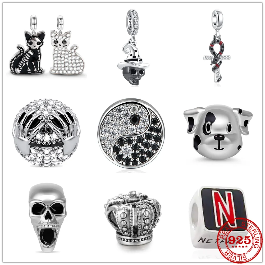 Женская серебряная подвеска в виде кота короны черепа питомца Сплетницы змеи