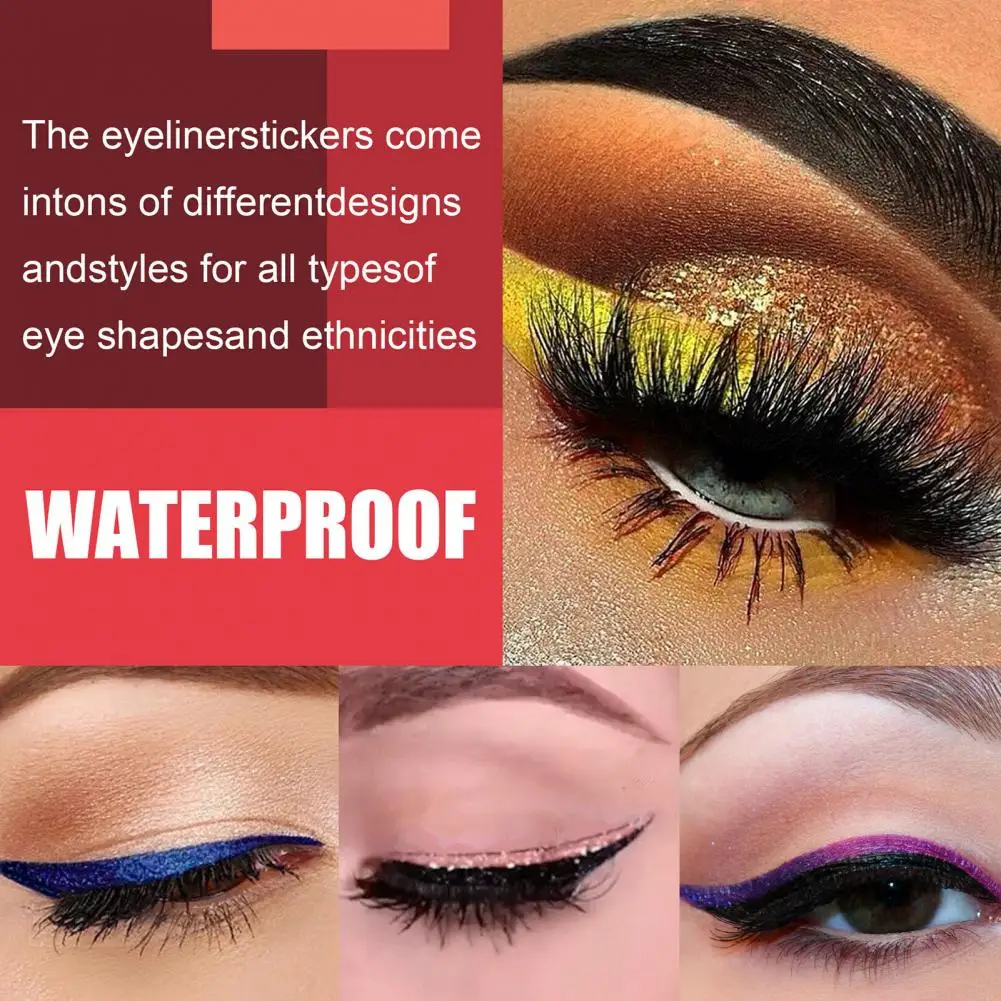 4 Pairs/Set Eyeliner Sticker Convenient Easy to Remove Plastic Makeup Eye Lashes for Halloween | Красота и здоровье