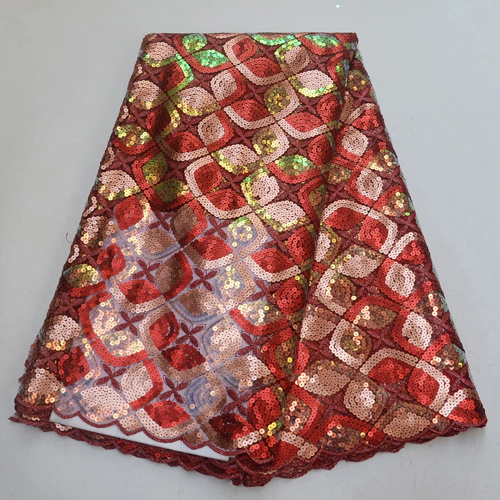 Уникальные африканские блестки сетчатая кружевная ткань высокое качество 2019