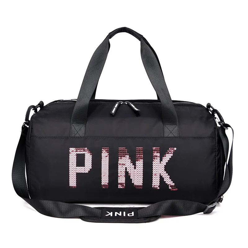 Черная спортивная сумка с блестками, Женская водонепроницаемая Спортивная Сумка Для Обуви, для фитнеса, тренировок, йоги, sac de sport